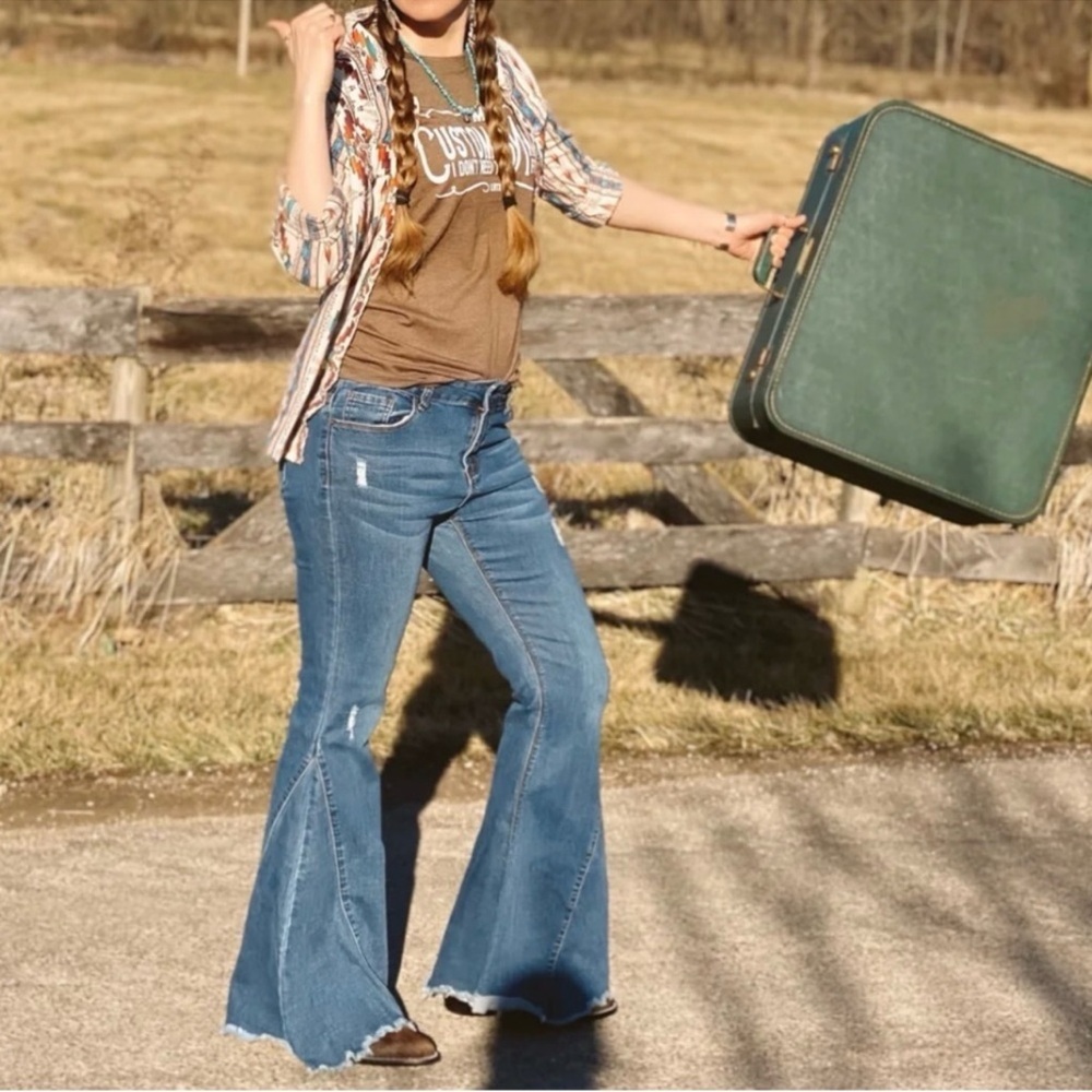 Women's Blue Flare Jeans